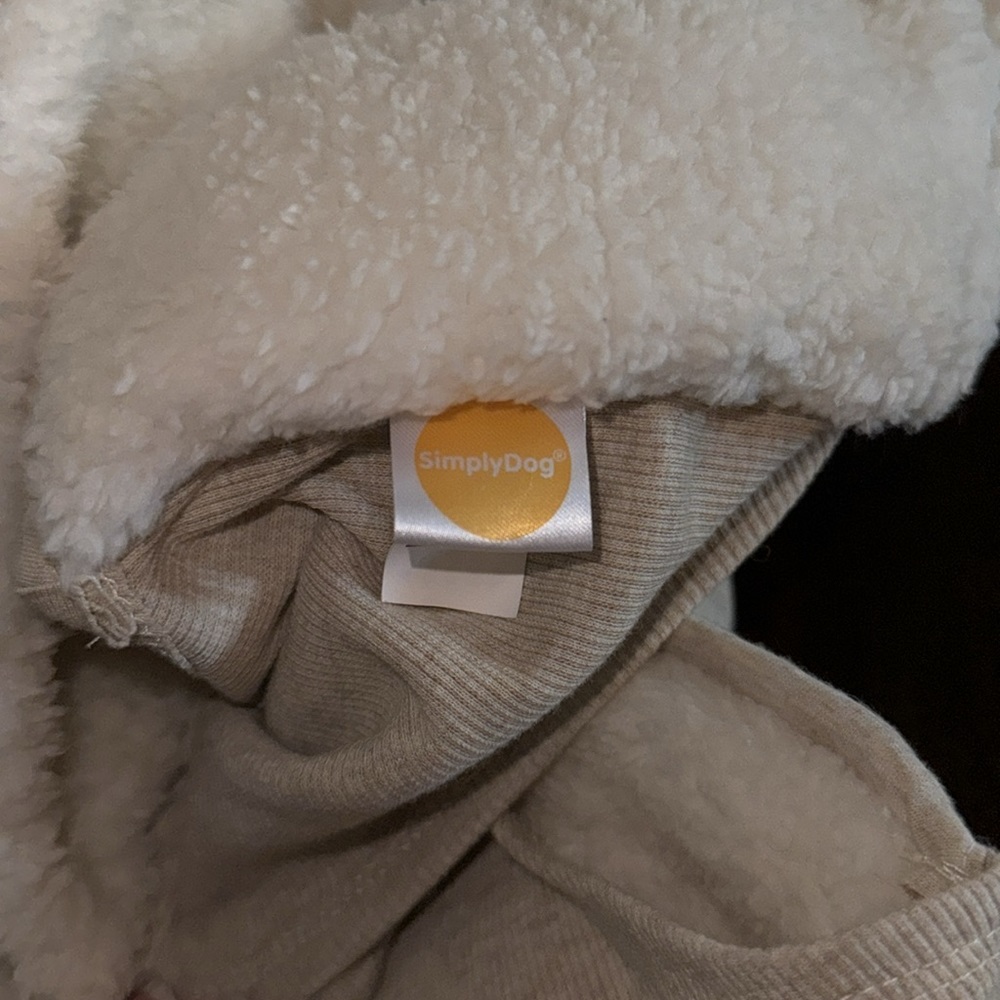 NWOT SimplyDog Fleece Dog Jacket with Hood - Large - Picture 7 of 9